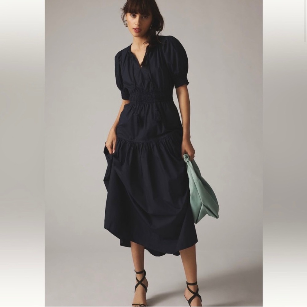 Moon River Navy Maxi Dress